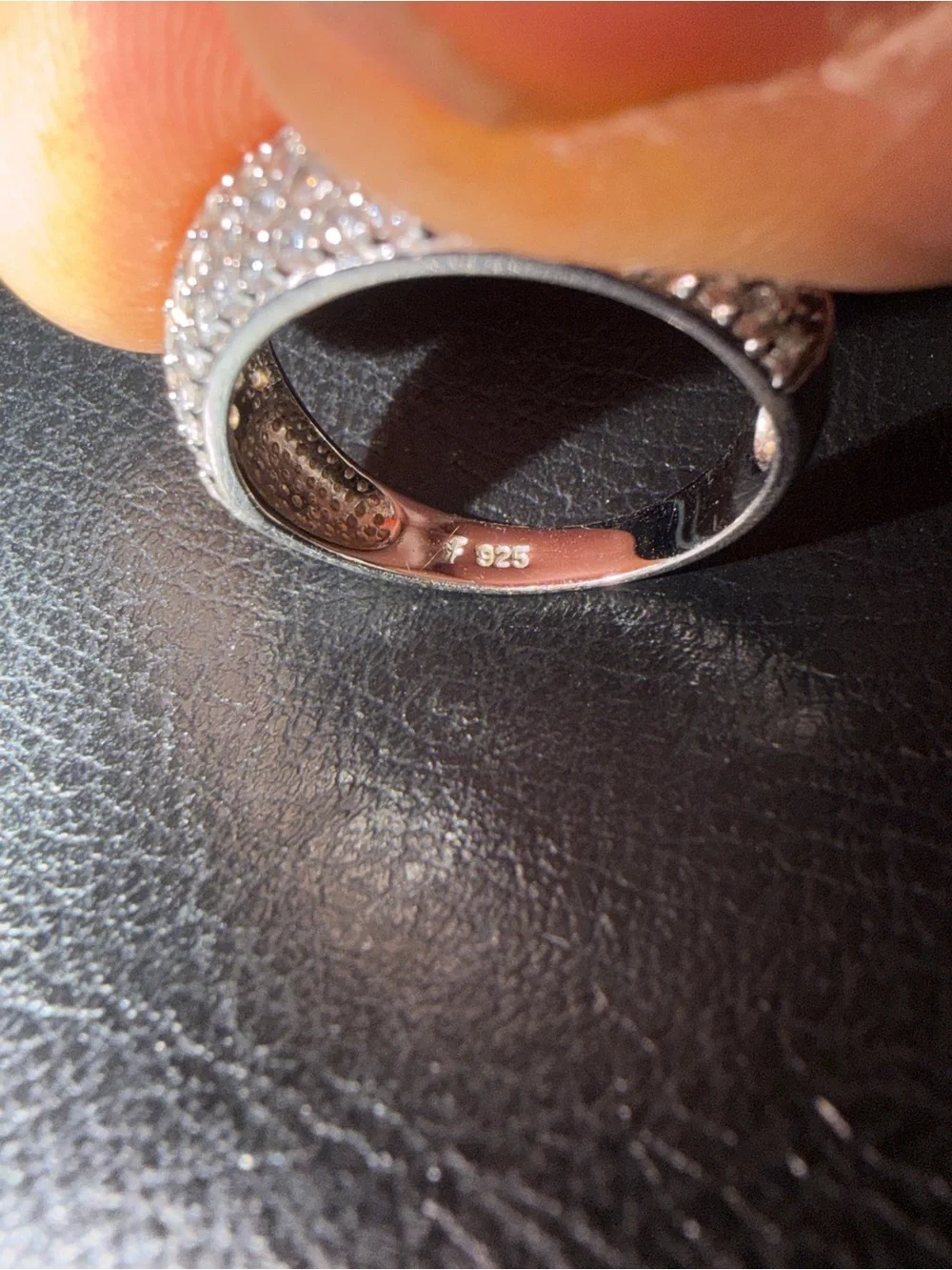 Sterling Silver Moissante Dome Ring - Size 8